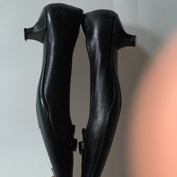 Prada Sport Black Leather Loafer Pumps Size 40 - Picture 5 of 14